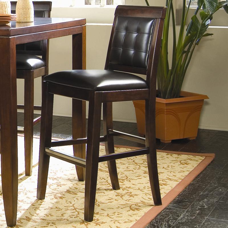 American Drew Tribecca 912692 Tufted Leather Bar Height Stool Hudson
